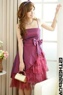 New Womens Girls Elegant Bowknot Cocktail Party Dresses  