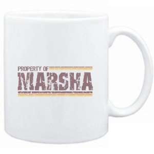  Mug White  Property of Marsha   Vintage  Female Names 