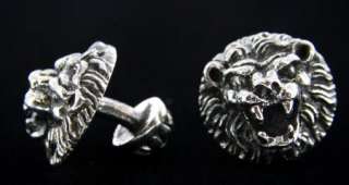 King Baby Studio LIONS HEAD Cufflinks Sterling Silver  