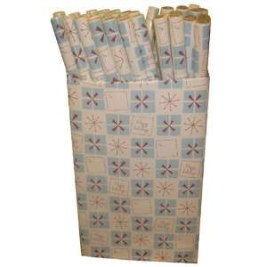  White/Blue/Red Winter 12.5 sq ft. Wrapping Paper Rolls 