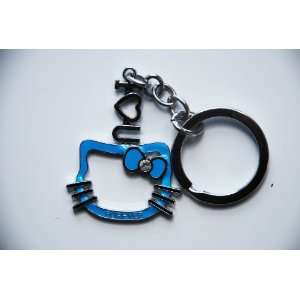  Blue I Love You Forever Hello Kitty Face Keychain 