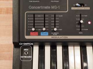   Moog Concertmate MG 1 Synthesizer   MIDI In, Filter In, Fast Response