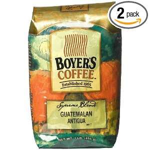 Boyers Coffee Pastores Guatemalan Antiqua, 16 Ounce Bags (Pack of 2 