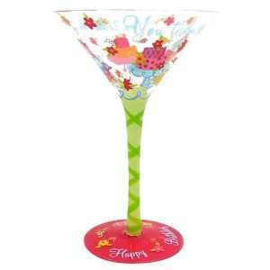  You Take the Cake Hand Painted Martini Glass, Set of 2 