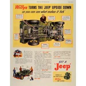  1946 Ad Willys Green Jeep Engine Car Parts Toledo Ohio 