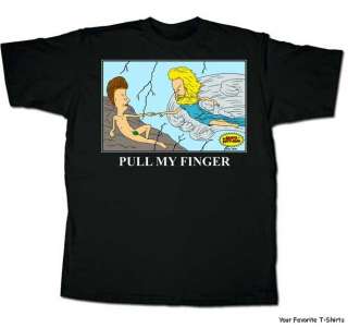 Licensed Beavis and Butthead Pull My Finger Adult Shirt S 2XL  