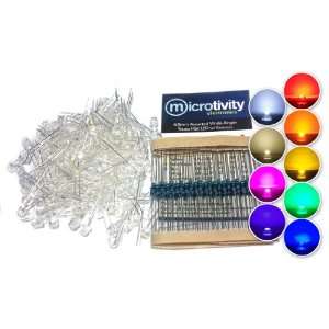 microtivity 4.8mm Assorted Wide Angle Straw Hat LED w 