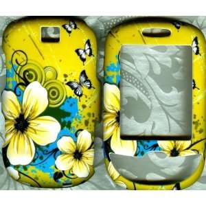   Yellow Flower butterfly cute Samsung Smiley T359 Hard phone cover case