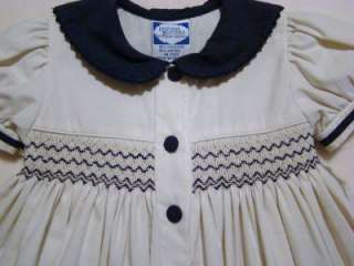 CARRIAGE BOUTIQUES 12M SMOCKED SAILOR DRESS~NWTS  