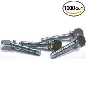 10 32 X 1 1/4 Thumb Screws / Type P / Shoulder / Steel / Zinc / 1,000 