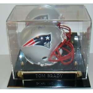  Tom Brady Signed Patriots Mini Helmet MM Sports 
