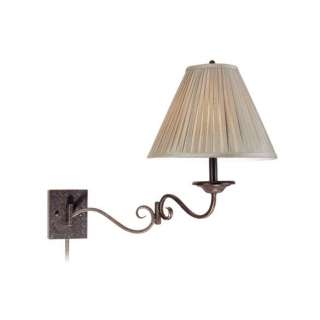 NEW 1 Light Plug In OR Hard Wire Swing Arm Wall Lamp Lighting Fixture 