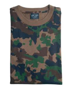 Swiss Army Camouflage Military T Shirts Army Camo Tops  