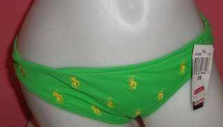 Ralph Lauren Polo Pony Logo Swimsuit Bikini Bottom Green XS  
