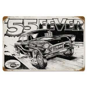  55 Fever Automotive Vintage Metal Sign   Victory Vintage Signs 