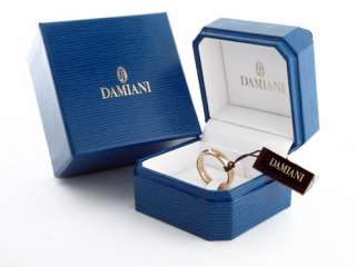 DAMIANI 18K YELLOW GOLD 10 DIAMOND BRAD UNITY BAND RING  