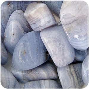  BLUE LACE AGATE   Tumbled Stones 5 MEDIUM Crystals Health 