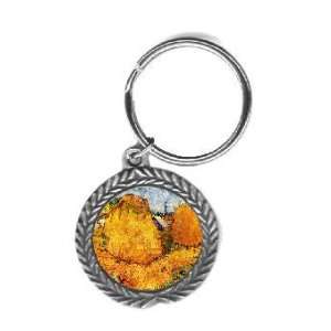  Haystacks in Provence By Vincent Van Gogh Pewter Key Chain 