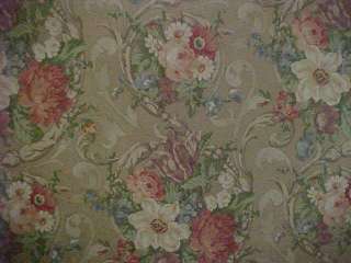 For sale is 6 yds of Braemore Felissimo color acorn floral fabric.
