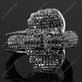 Black swarovski crystal animal elephant bracelets  