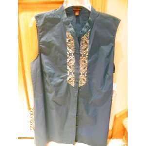 Dana Buchman turquoise w beads shirt size L Everything 