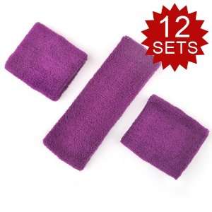   Color Sweatband Set (1 Headband + 2 Wristbands), Price for ONE DOZEN