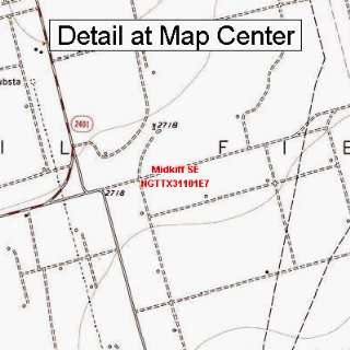  USGS Topographic Quadrangle Map   Midkiff SE, Texas 