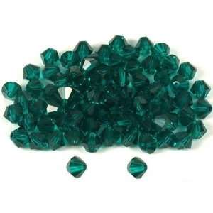    80 Emerald Bicone Swarovski Crystal Beads 5301 4mm