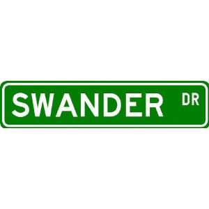  SWANDER Street Sign ~ Personalized Family Lastname Novelty 
