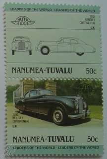 Auto 100 Car Stamps 1952 BENTLEY CONTINENTAL Collectors  