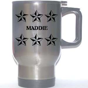  Personal Name Gift   MADDIE Stainless Steel Mug (black 