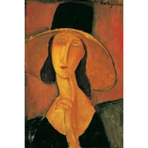  Amedeo Modigliani 24W by 35H  Jeanne Hebuterne with 