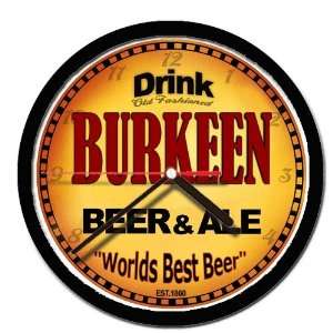  BURKEEN beer and ale cerveza wall clock 