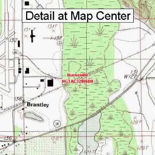   Topographic Quadrangle Map   Burnsville, Alabama (Folded/Waterproof