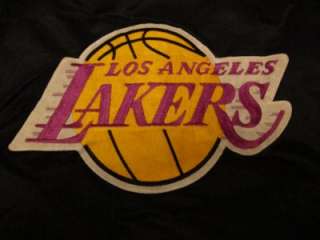 VTG 80s Starter Mens Los Angeles Lakers BIG PATCH SWAG Satin Black 