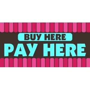  3x6 Vinyl Banner   Buy Here Pay Here Pink 