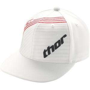  Thor Motocross Live Wire Flexfit Hat   Small/Medium/White 