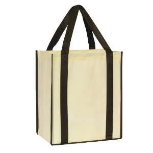  Non woven Eco Super Value Shopper Tote Bag, Natural with 