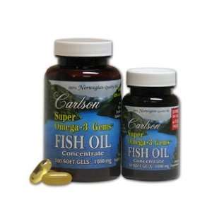  Carlson Labs   Super Omega 3 Fish Oil 1000 mg 130 gels 