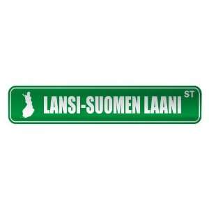   LANSI SUOMEN LAANI ST  STREET SIGN CITY FINLAND