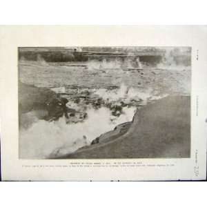  Eruption Volcano Merapi Java Lava French Print 1931