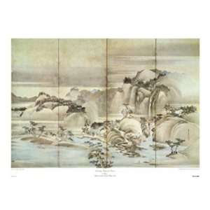 Landscape Spring and Summer Finest LAMINATED Print Katsushika Hokusai 