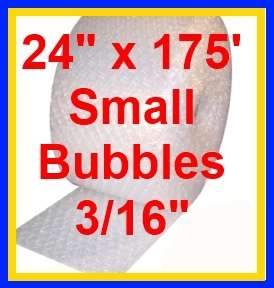 24 Wide 3/16 x 175 Bubble Wrap   Small Bubbles BEST  
