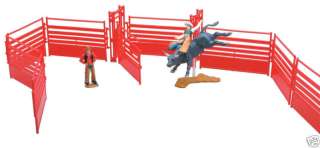 New Ray Toy Rodeo Buckin Bull Cowboy Rider Set  