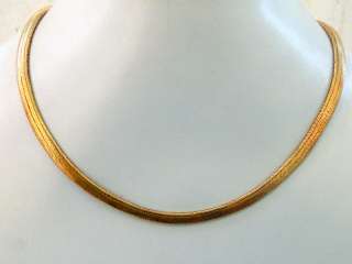 style 18 K SOLID GOLD FLAT ROPE CHAIN NECKLACE  