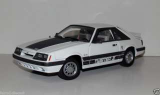 18 GMP Ford 1985 Mustang GT Twister White Sample Car  