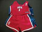 Build A Bear Work Shop Red White Blue Official NBA Bask
