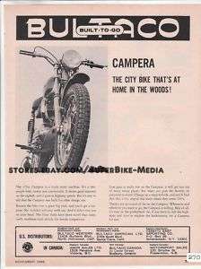 Bultaco Campera 175 enduro vintage MX motorcycle Ad 1966 1967  