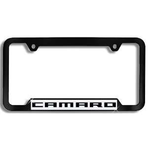  Camaro License Plate Frame, Black Finish Plastic Cutout 
