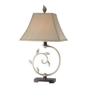  Camellia Silver Metal Table Lamp